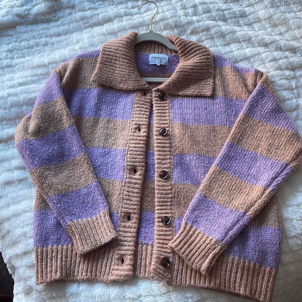 FRNCH Collared Cardigan